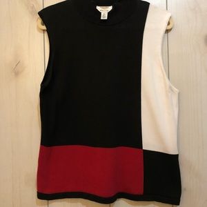 Talbots Color Block Sweater Vest